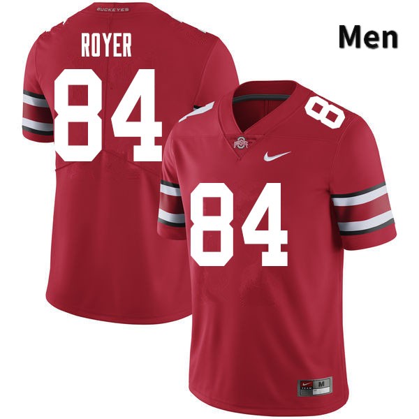 Ohio State Buckeyes Joe Royer Men's #84 Red Authentic Stitched College Football Jersey